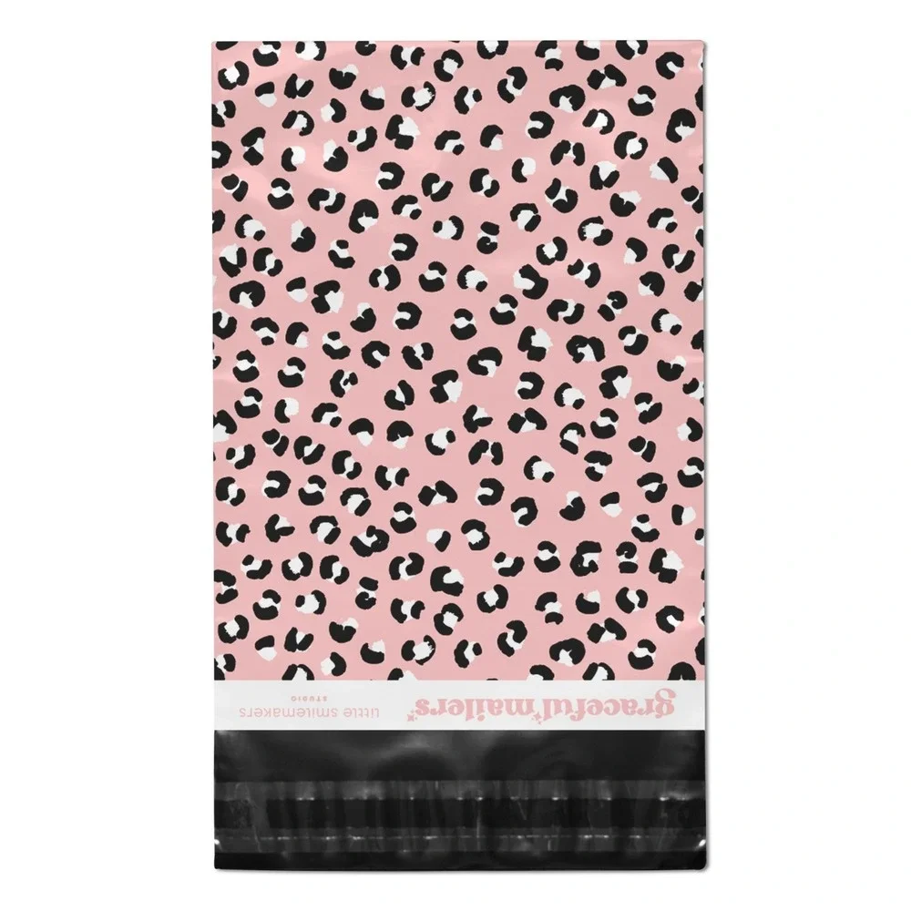 Pink‎ Leopard Poly Mailers 10x13 Inch 100 Pack Shipping Supplies Animal Print
